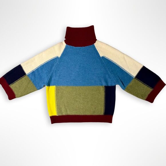 See By Chloe Sweaters - See by Chloé Multicolor Patchwork Turtleneck Sweater S, Color-block Quiet Luxury